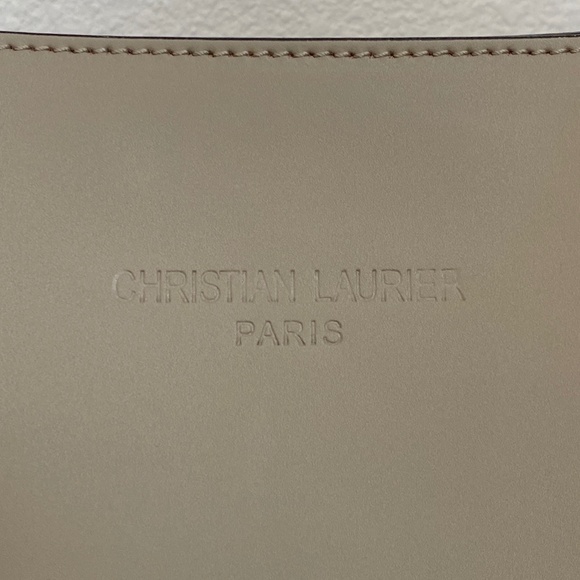 Gray/Taupe Christian Laurier Paris Amy Leather Tote Bag - Picture 2 of 10